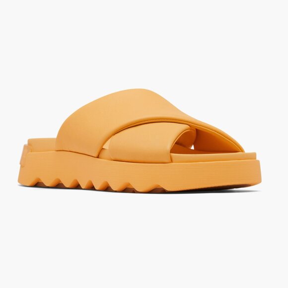 NEW SOREL Viibe Slide Sandal (Women) 9.5M, YELLOW RAY/ GUM 17 - Picture 1 of 10